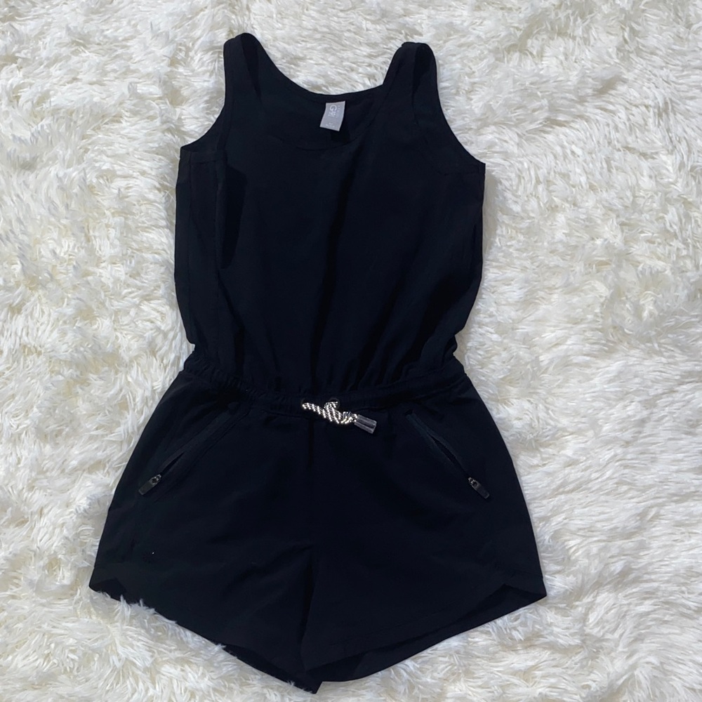 Athleta Girl Kids Black Romper SIze Medium 8-10